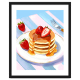 Handpainted Pancakes and Strawberries oil painting thumbnail
