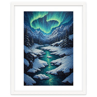 Ethereal Northern Lights: Arctic Winter Valley