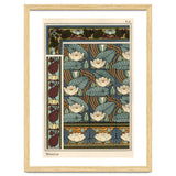 The water lily, Nelumbo lutea, in wallpaper and tile patterns. Lithograph by Verneuil. thumbnail