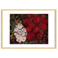 Vintage oil painted moody romantic Roses