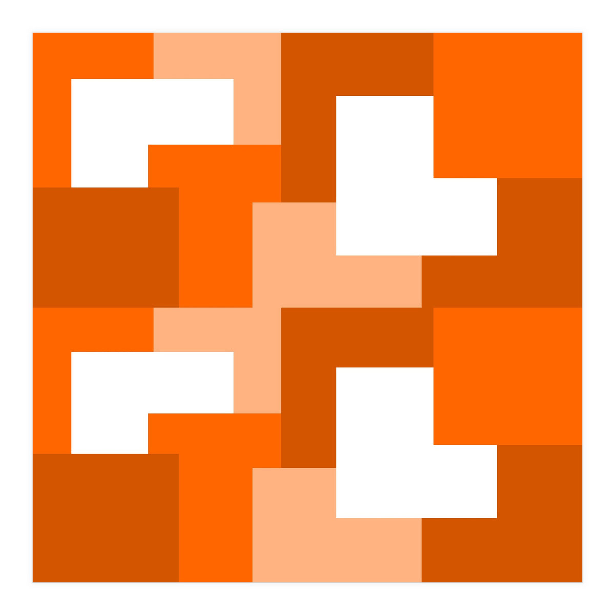 Orange Abstract Square Tiles (Print Only)