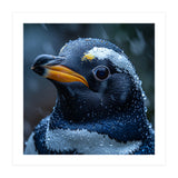 Macro view of a Penguin with Water Droplets (Print Only) thumbnail