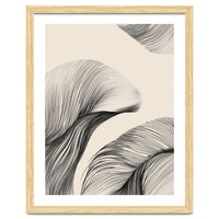 Black And White Flowing Lines Organic Shapes