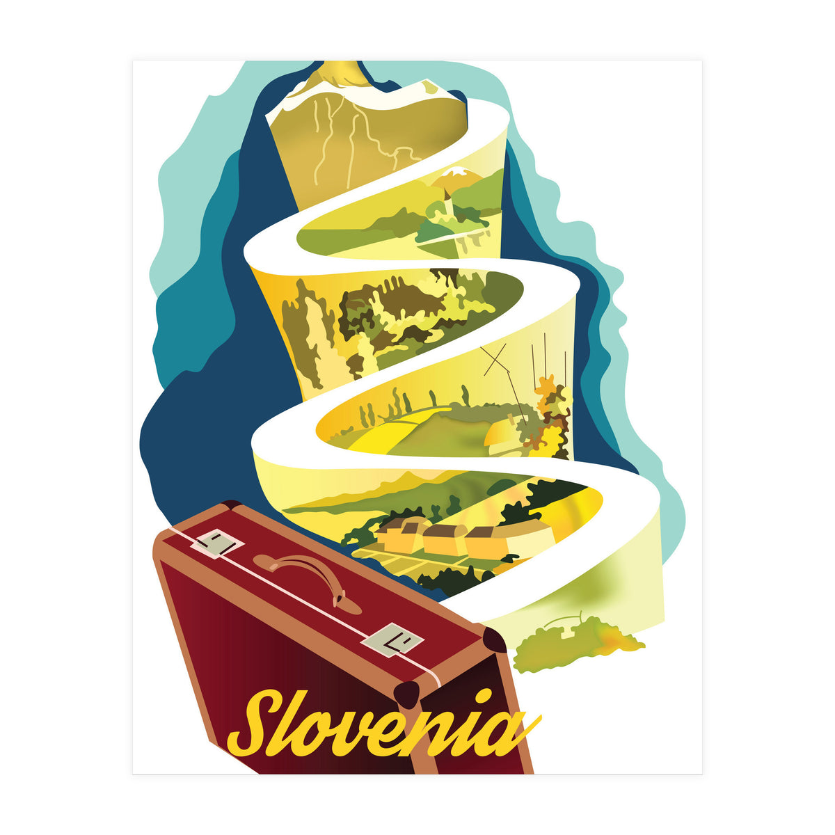 Slovenia, Mountain Road (Print Only)