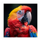 Scarlet Macaw Parrot Headshot Vibrant Colors (Print Only) thumbnail