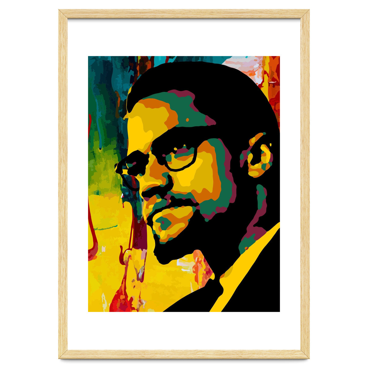 Malcolm X Colorful Abstract Art