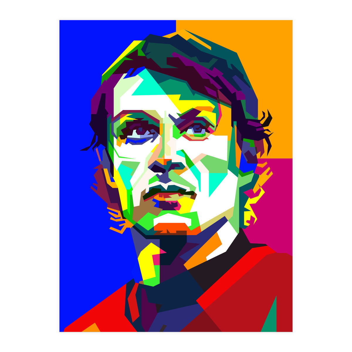 Paolo Maldini Italian Classic Football WPAP (Print Only)