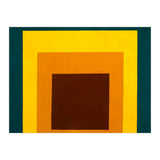 JOSEF ALBERS - HOMAGE TO THE SQUARE DARK GREEN YELLOW ORANGE BROWN  (Print Only) thumbnail