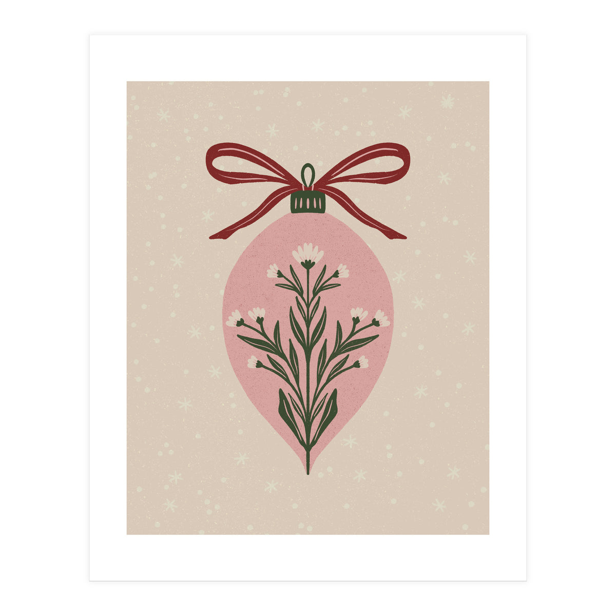 Christmas Floral Globe (Print Only)