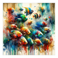 Colorful Aquarium Fish (Print Only)