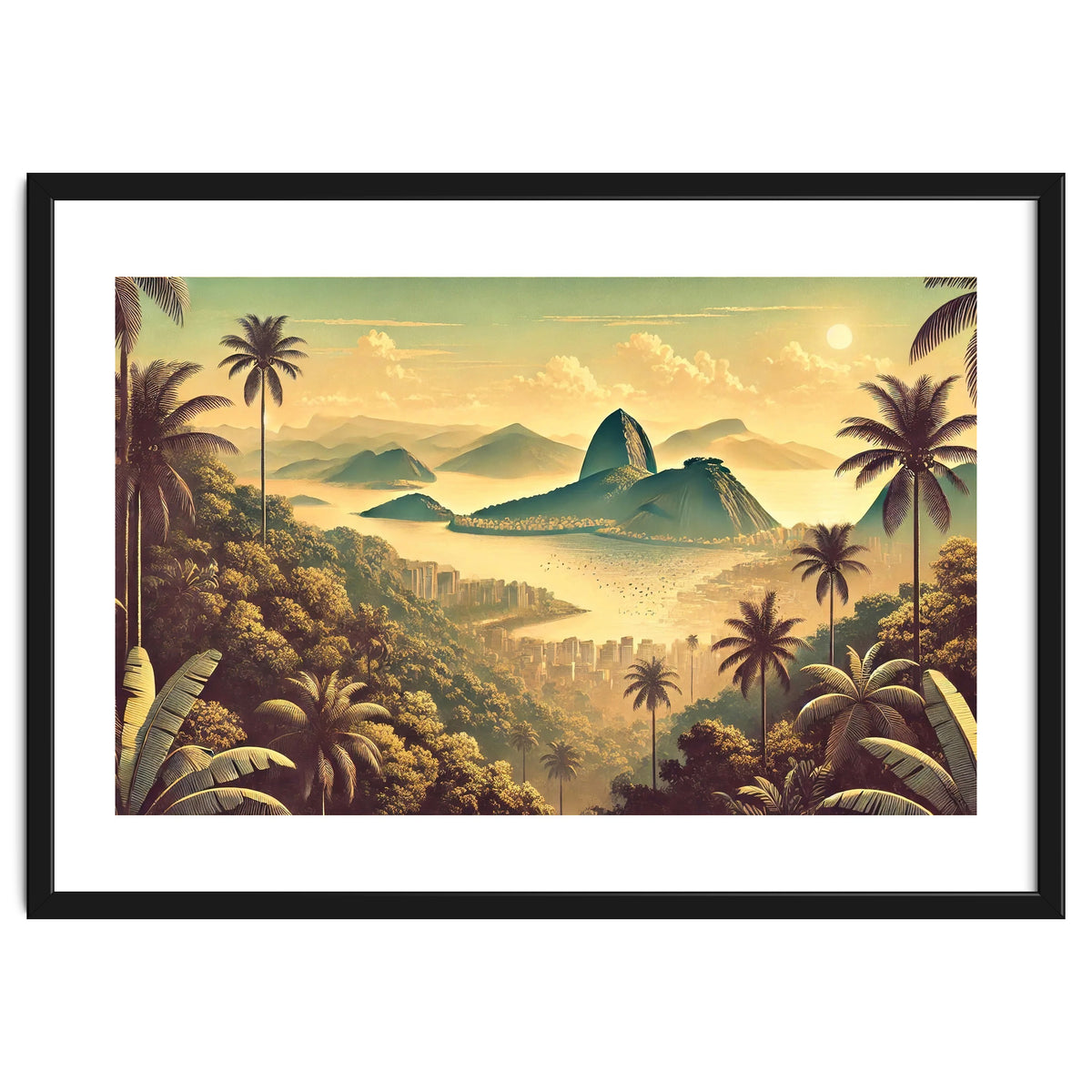 Vintage Brazil, Rio De Janeiro Tropics Poster