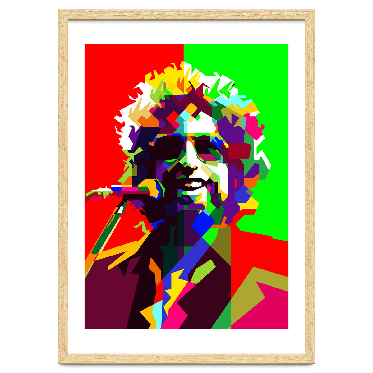 Bob Dylan Country Folk Singer Pop Art WPAP