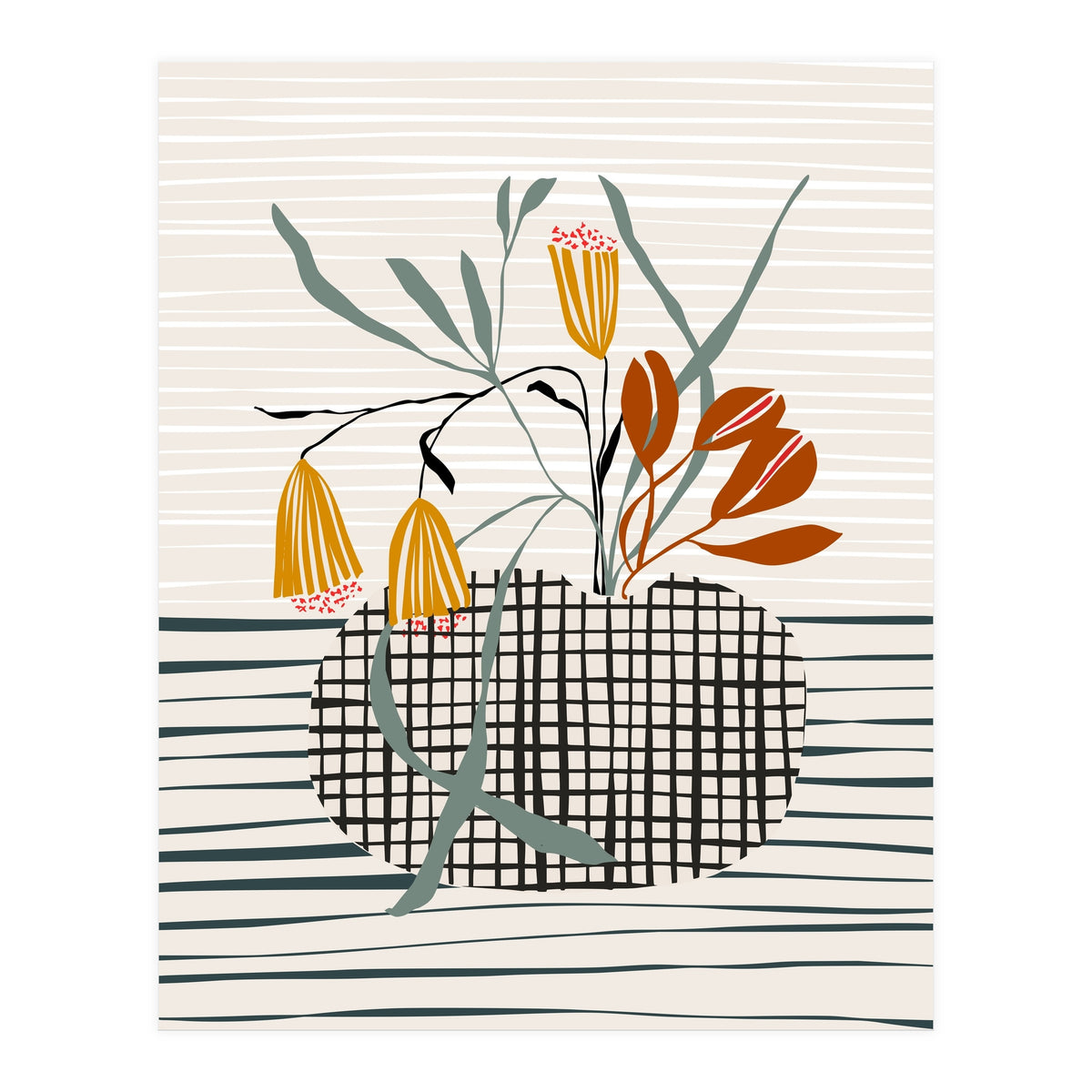 Midcentury vase light (Print Only)