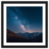 Majestic Milky Way Galaxy over Serene Mountain Range Night Landscape Illustration thumbnail