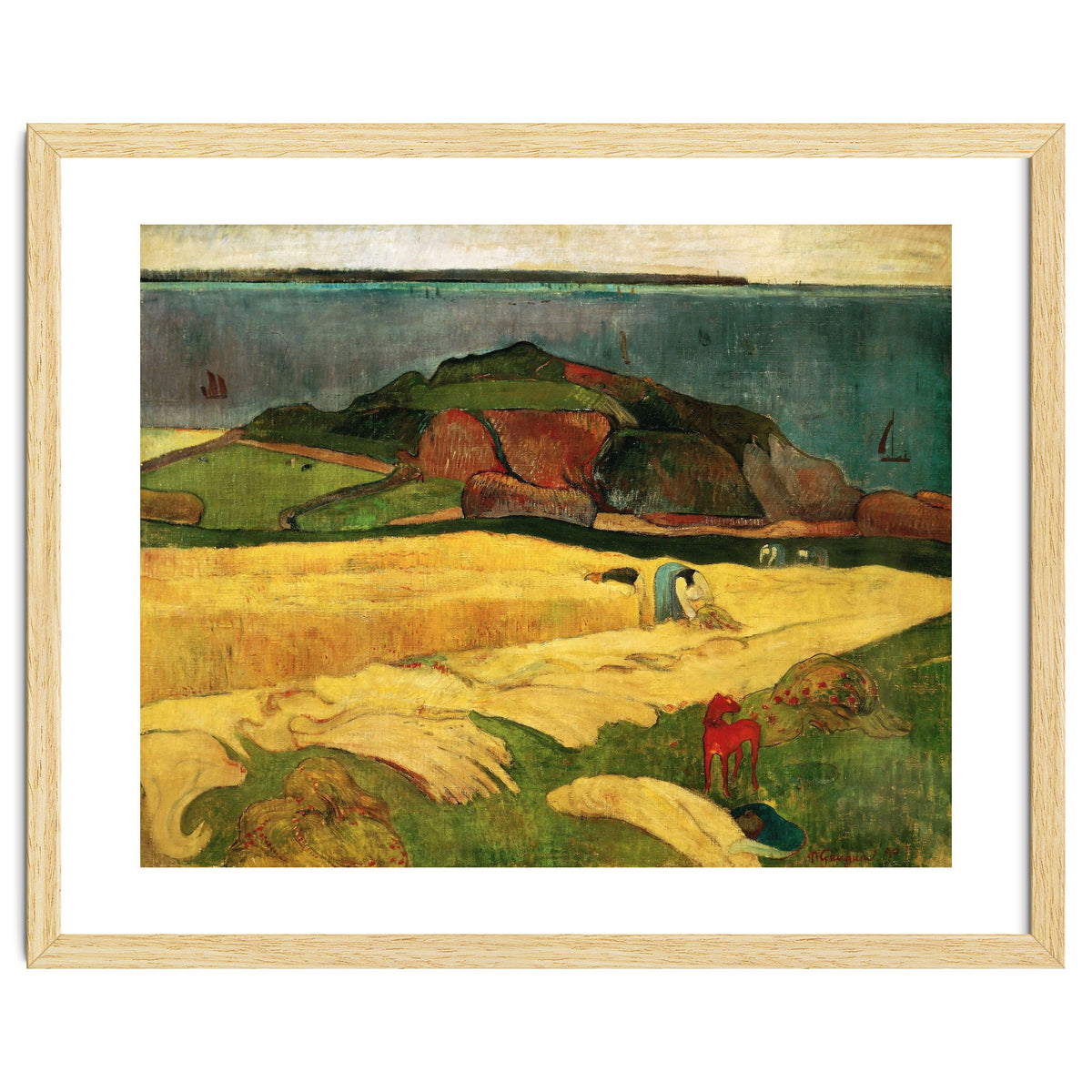 Paul Gauguin / 'Seaside Harvest', 1890, Oil on canvas, 92 × 73 cm.