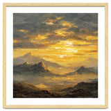 Vibrant Golden Hour Horizon Over Distant Mountain Ridges thumbnail