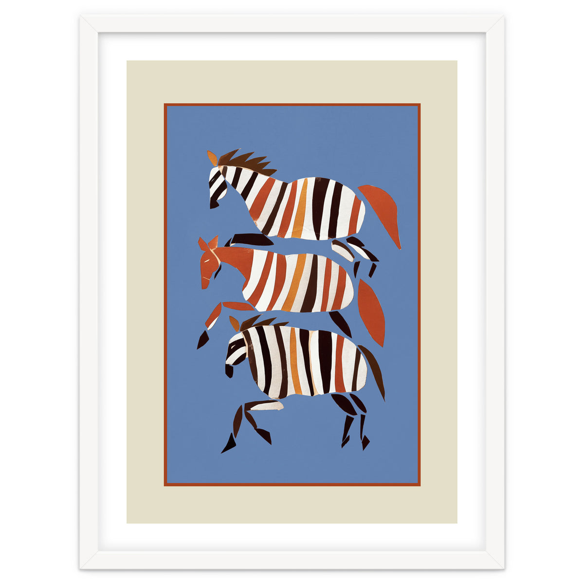 Striped Running Horses