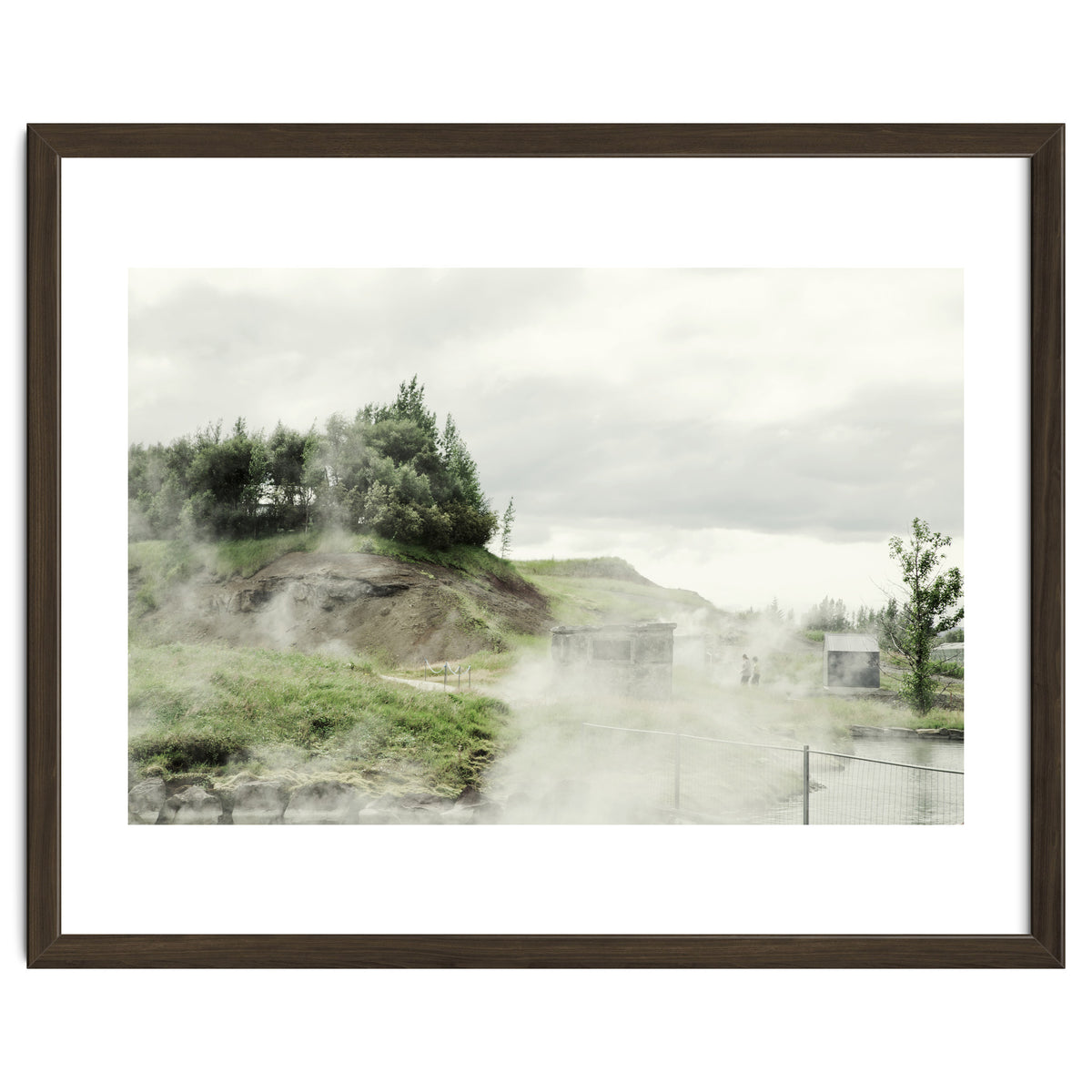 A natural hot spring landscape where steam rises - Iceland
