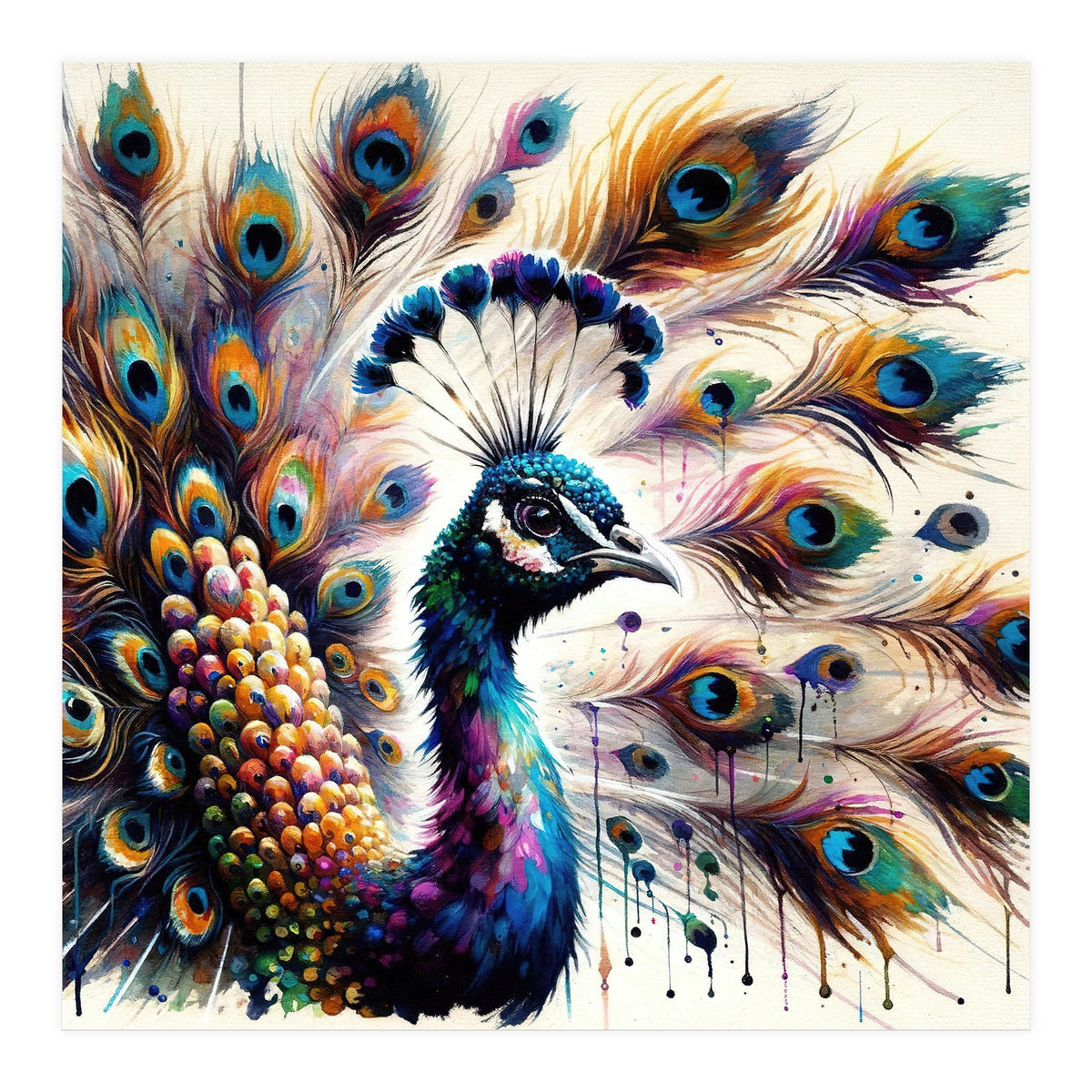 Peacock Feather Splendor (Print Only)