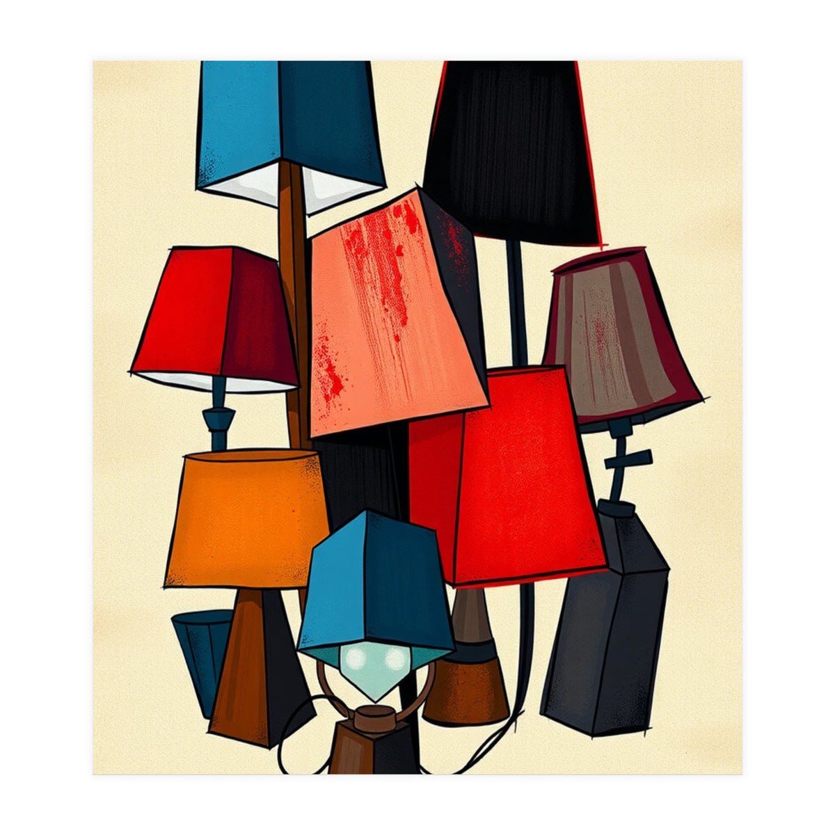 The Lamp Abstract Elegant (Print Only)