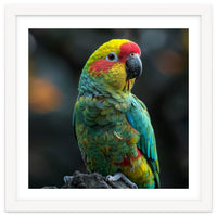 Vibrant Amazon Parrot Perched On A Branch