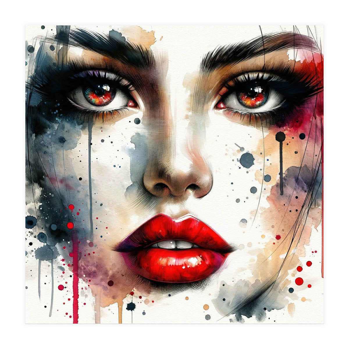 Close Up Woman Face (Print Only)