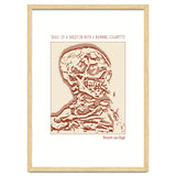 Skull Of A Skeleton With A Burning Cigarette thumbnail