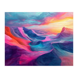 Vibrant Abstract Mountain Landscape at Sunset (Print Only) thumbnail
