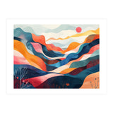 Abstract Mountain Landscape Art (Print Only) thumbnail