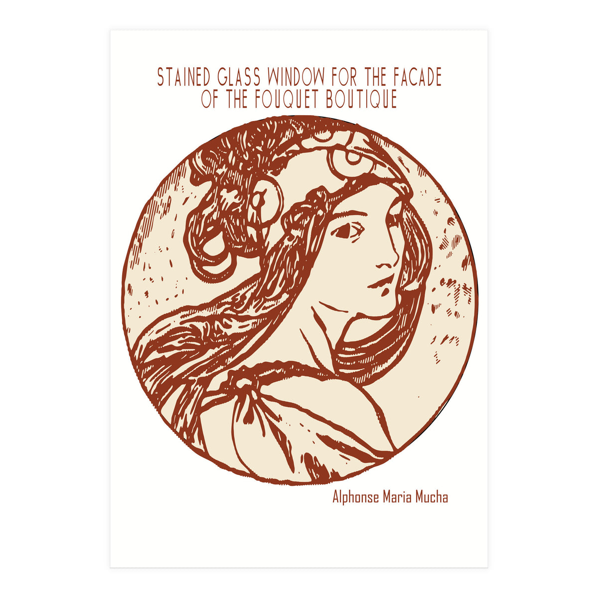 Stained Glass Window For The Facade Of The Fouquet Boutique – (Print Only)