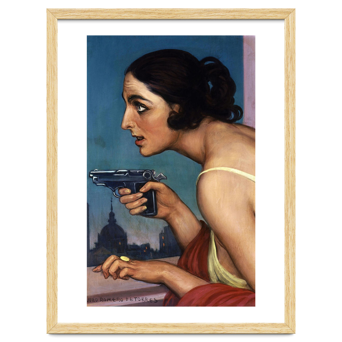 THE WOMAN OF THE GUN 1925-POSTER FOR THE SPANISH UNION OF EXPLOSIVES.