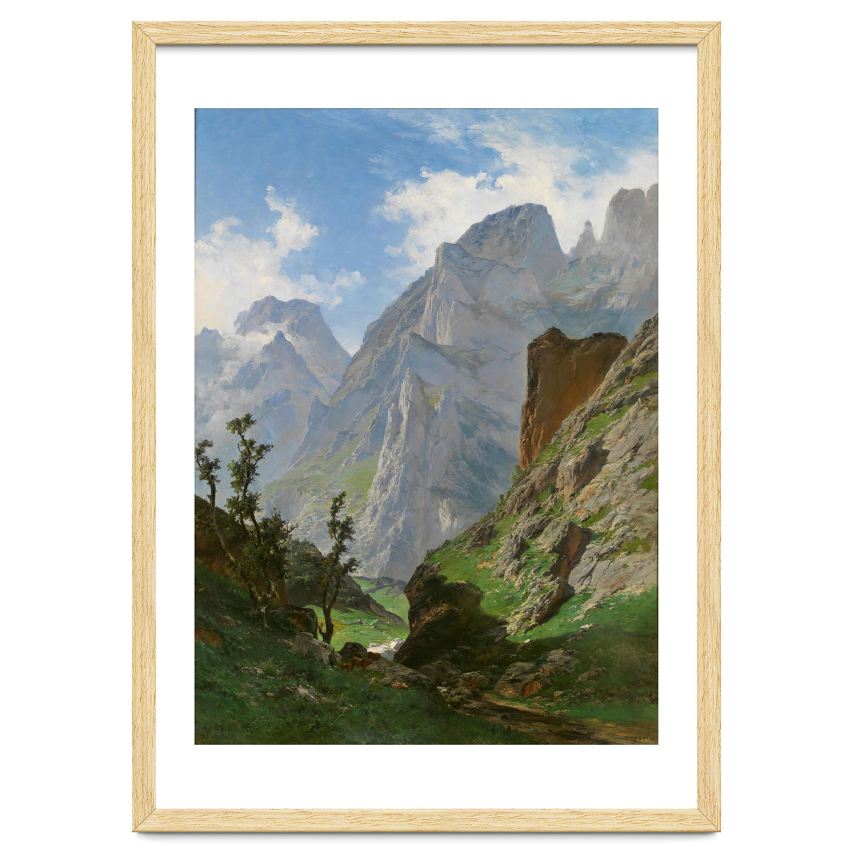 Carlos de Haes / 'Mancorbo Canal in Picos de Europa', 1876, Spanish School.