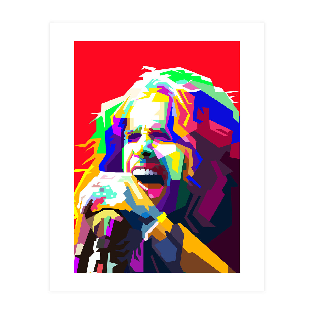 Steven Tyler Aerosmith Singer Classic Rock WPAP Style Illustration Trending Now (Print Only)