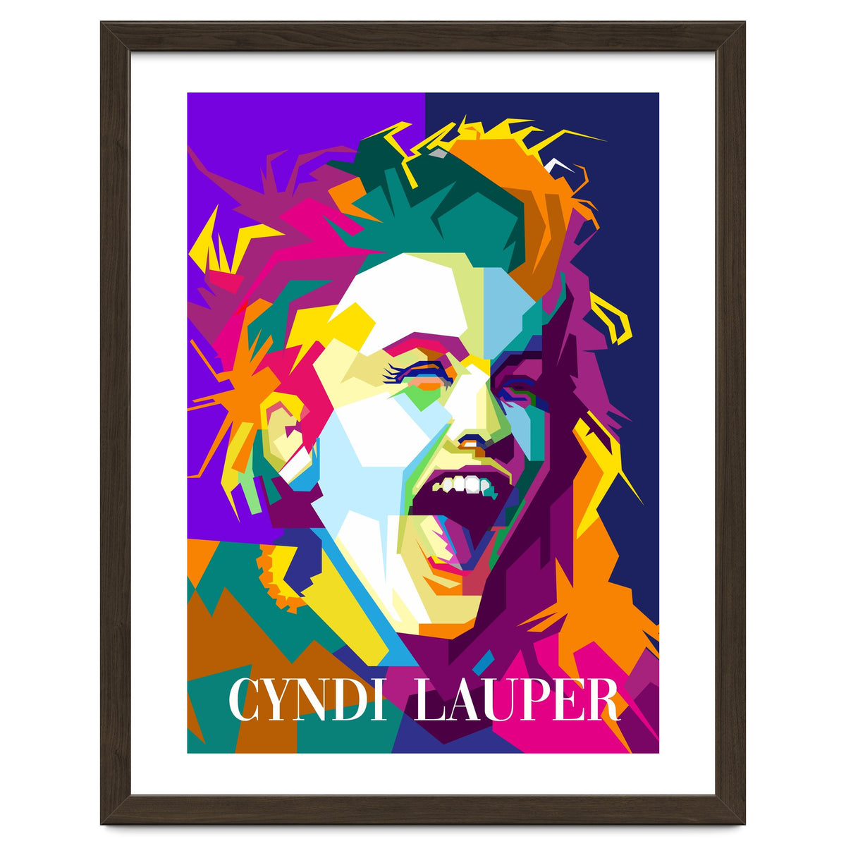 Cindy Lauper 80s Retro Singer Art WPAP