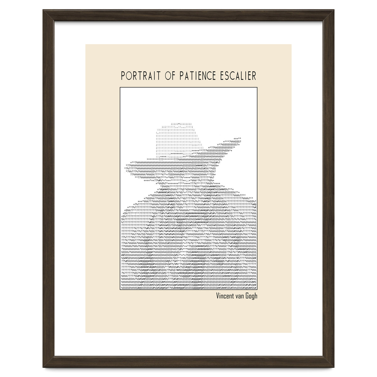 Portrait Of Patience Escalier Vincent Van Gogh Ascii Art