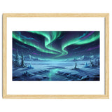 Arctic Glow: Northern Lights Winter Landscape thumbnail