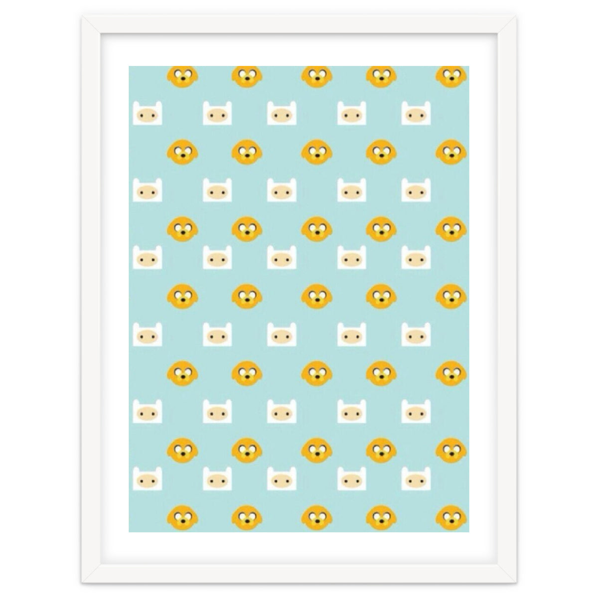 Minimalist Finn And Jake Seamless Cartoon Pattern