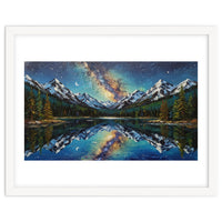 Midnight Mountain Reflection