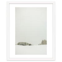 Minimalistic snow landscape