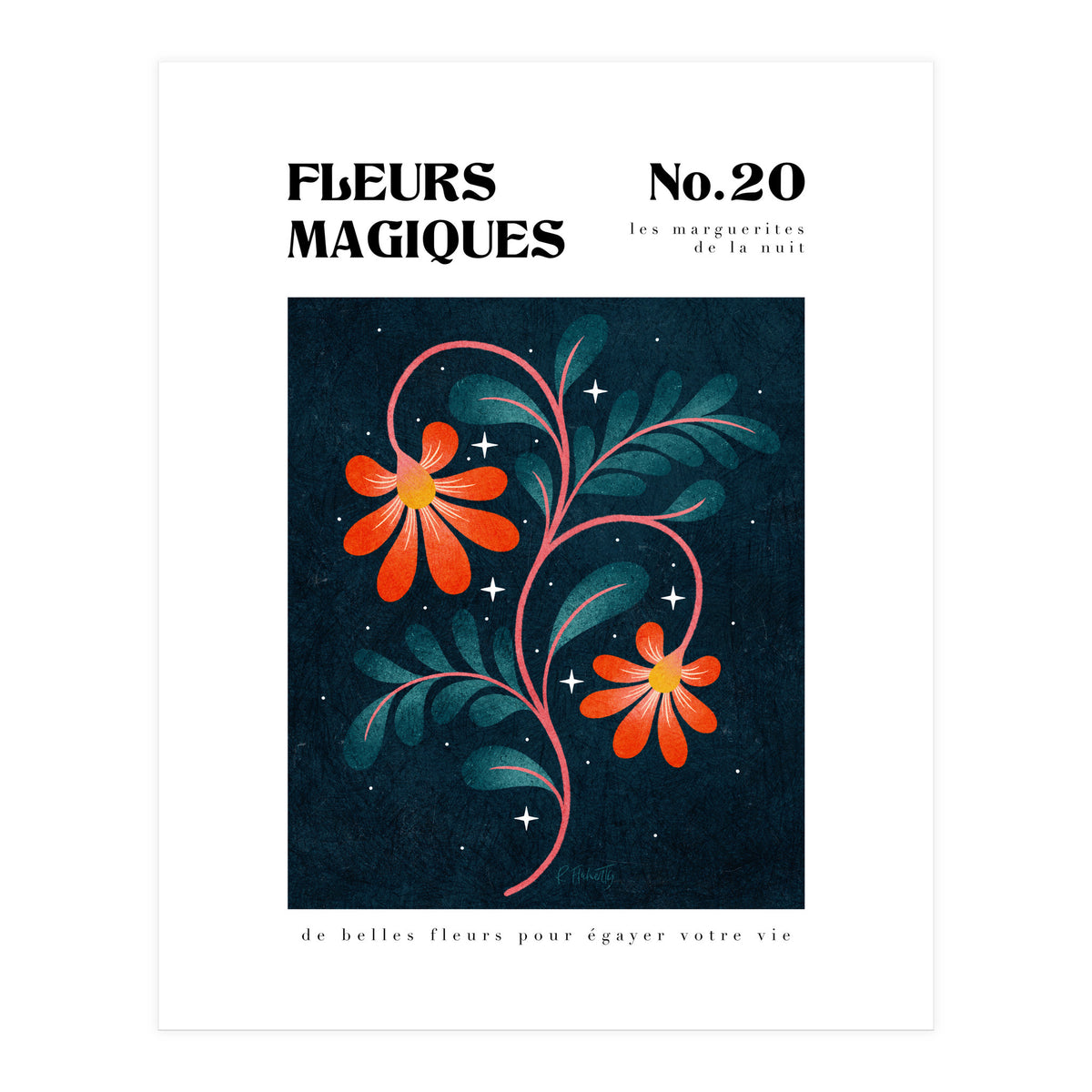Magical Flowers No.20 Dark Daisies (Print Only)