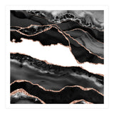 Black & Rose Gold Agate Texture 06  (Print Only) thumbnail