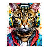 Cat In Headphones music (Print Only) thumbnail