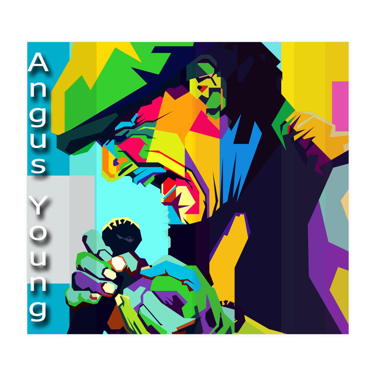 Angus Young Rock Singer Pop Art WPAP (Print Only)