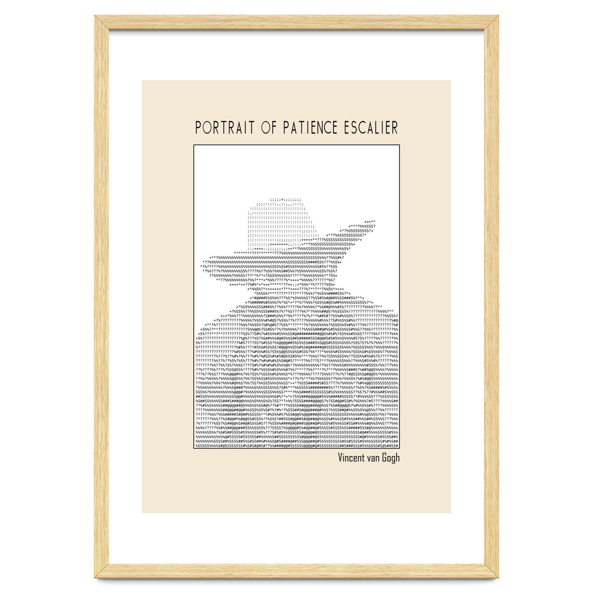 Portrait Of Patience Escalier Vincent Van Gogh Ascii Art