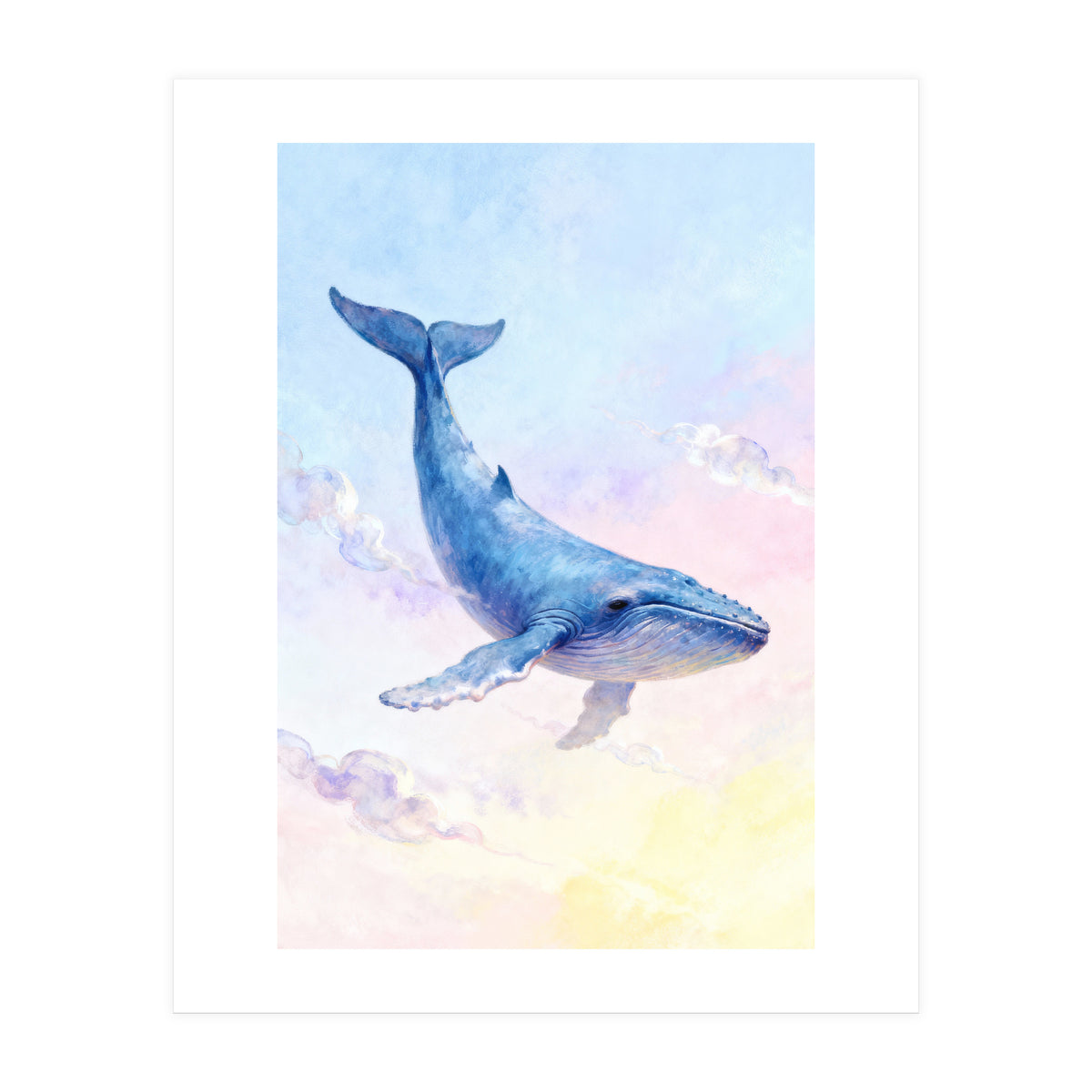 Flying Whale in the Clouds (Print Only)