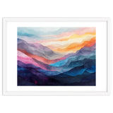 Vibrant Abstract Watercolor Mountain Landscape thumbnail