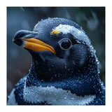 Macro view of a Penguin with Water Droplets (Print Only) thumbnail