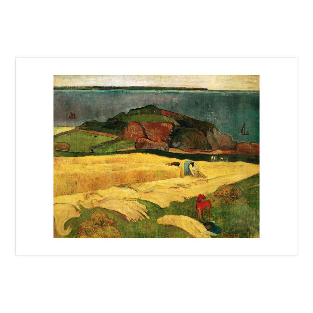 Paul Gauguin / 'Seaside Harvest', 1890, Oil on canvas, 92 × 73 cm. (Print Only)