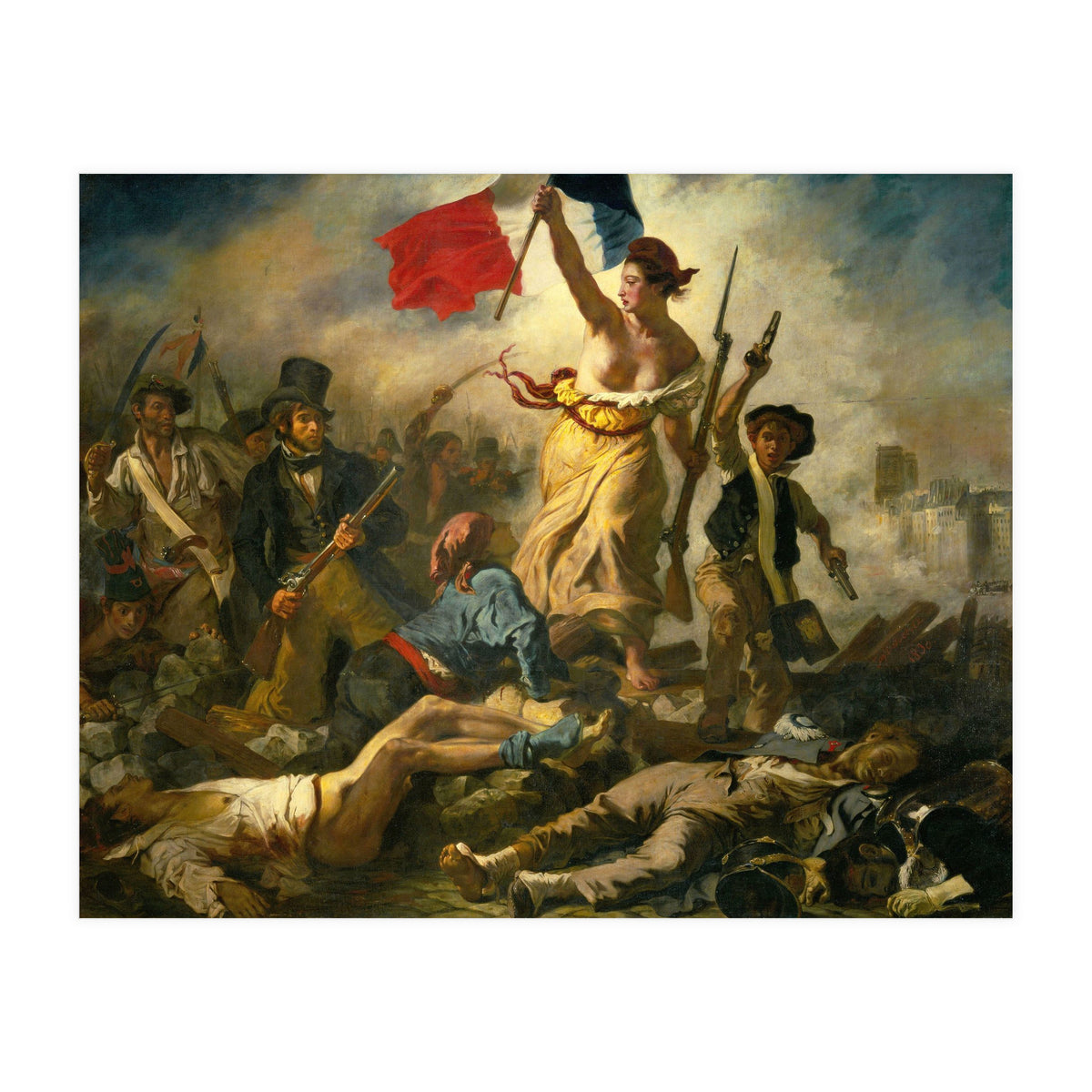 Eugène Delacroix / 'Liberty Leading the People', 1830, Oil on canvas, 260 x 325 cm. Eugne Delacroix. (Print Only)