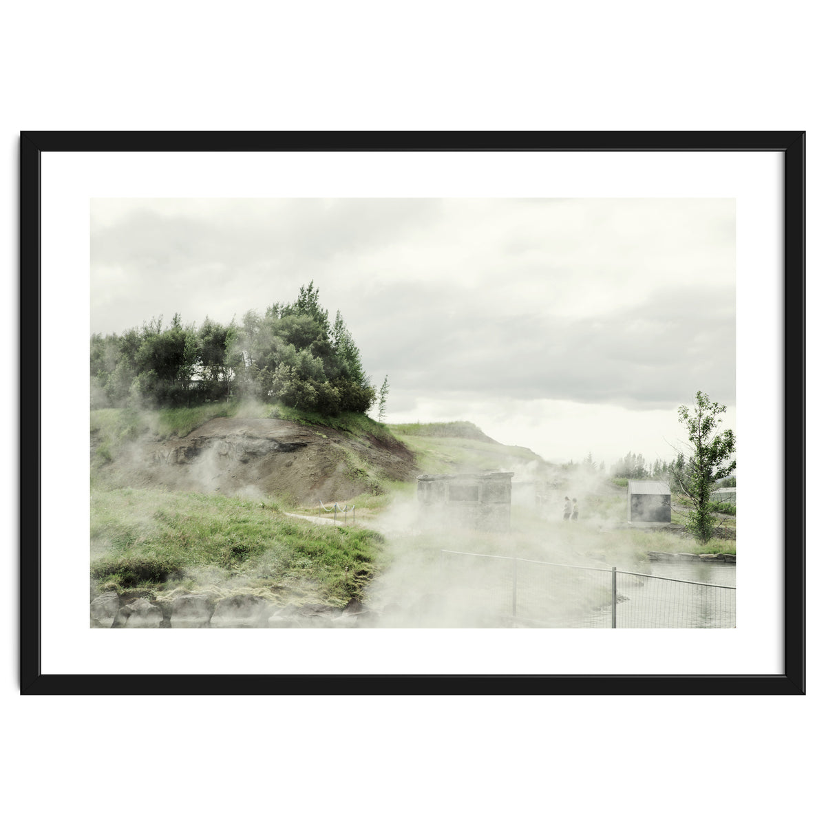 A natural hot spring landscape where steam rises - Iceland